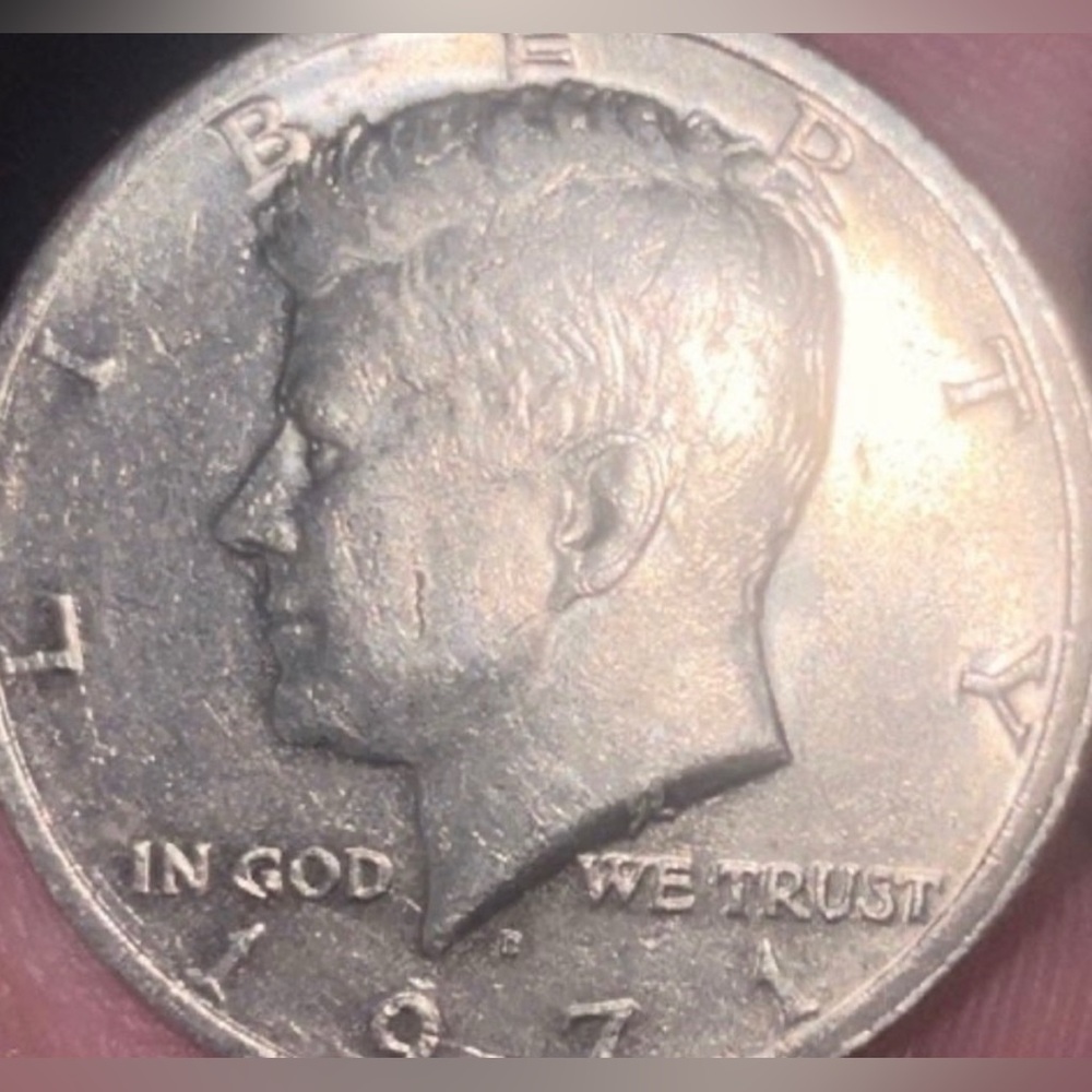 Very Rare 1971 JFK Half Dollar Error Piece Coin Error Coin Collector P.